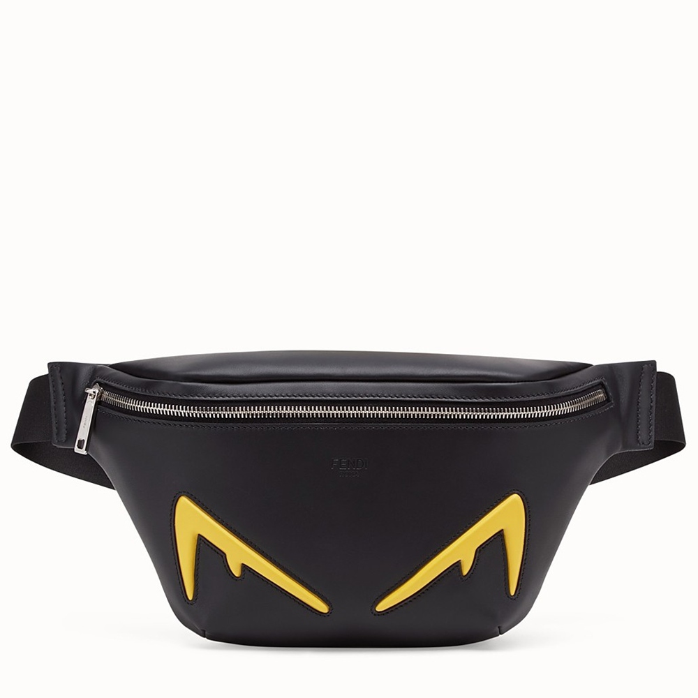 Fendi Diabolic Eyes Belt Bag In Black Calfskin IAMBS241367 Outlet Sales